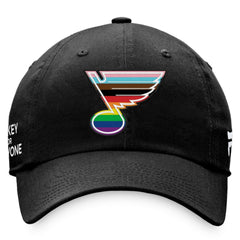 St. Louis Blues Fanatics Team Logo Pride Adjustable Hat - Black - NHL