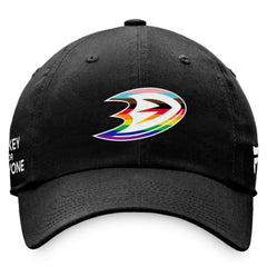 Anaheim Ducks Fanatics Team Logo Pride Adjustable Hat - Black - NHL