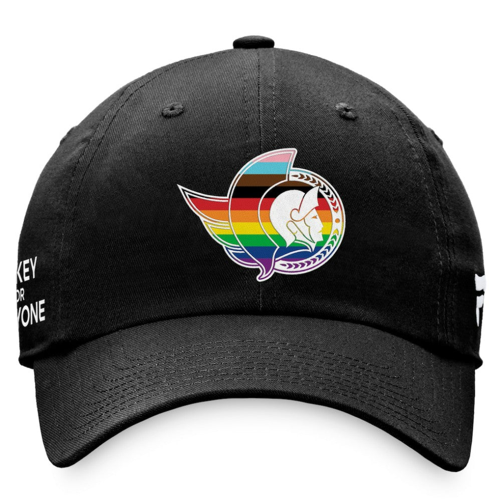 Ottawa Senators Fanatics Team Logo Pride Adjustable Hat - Black - NHL