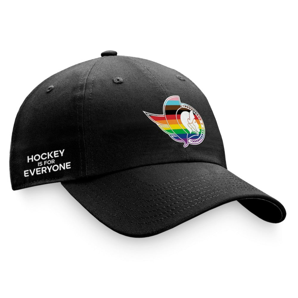 Ottawa Senators Fanatics Team Logo Pride Adjustable Hat - Black - NHL