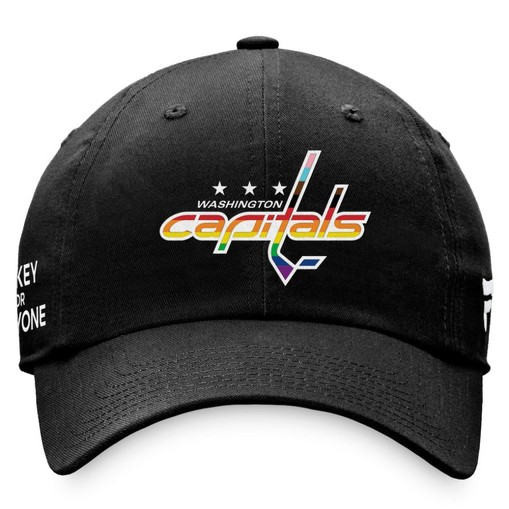 Washington Capitals Fanatics Team Logo Pride Adjustable Hat - Black - NHL