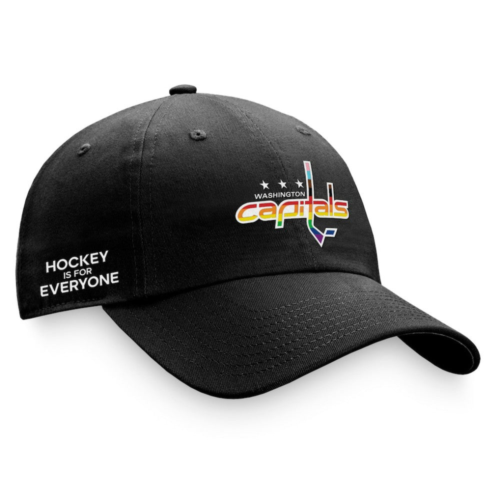 Washington Capitals Fanatics Team Logo Pride Adjustable Hat - Black - NHL