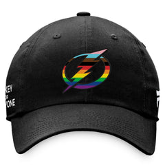 Tampa Bay Lightning Fanatics Team Logo Pride Adjustable Hat - Black - NHL