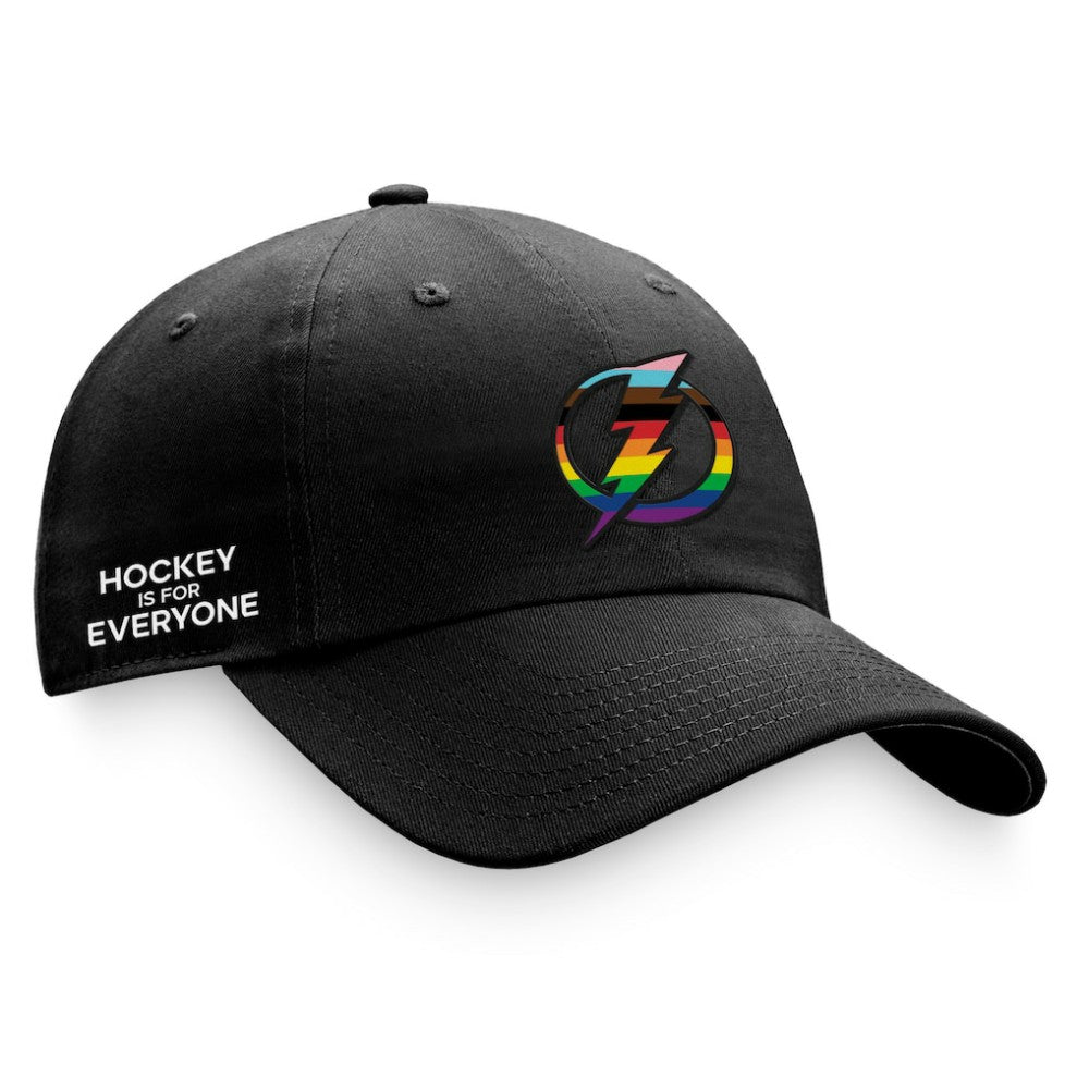 Tampa Bay Lightning Fanatics Team Logo Pride Adjustable Hat - Black - NHL