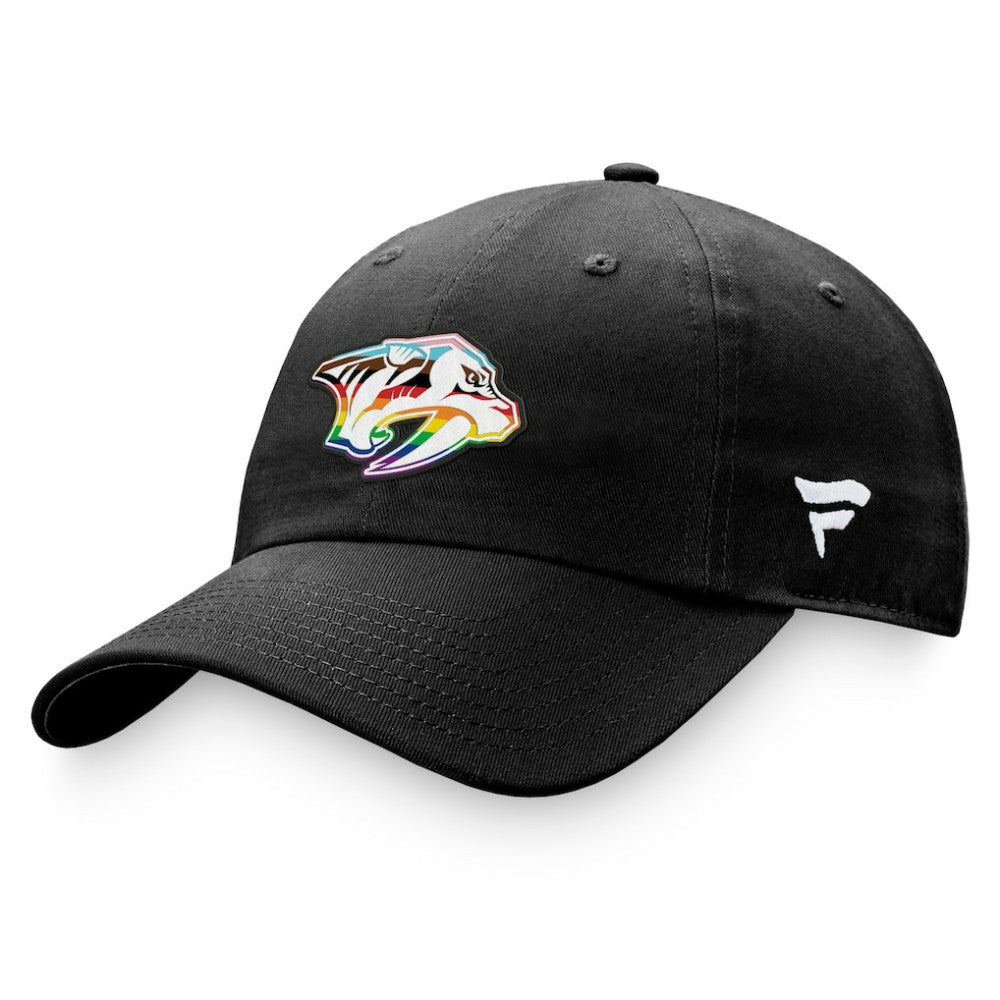 Nashville Predators Fanatics Team Logo Pride Adjustable Hat - Black - NHL