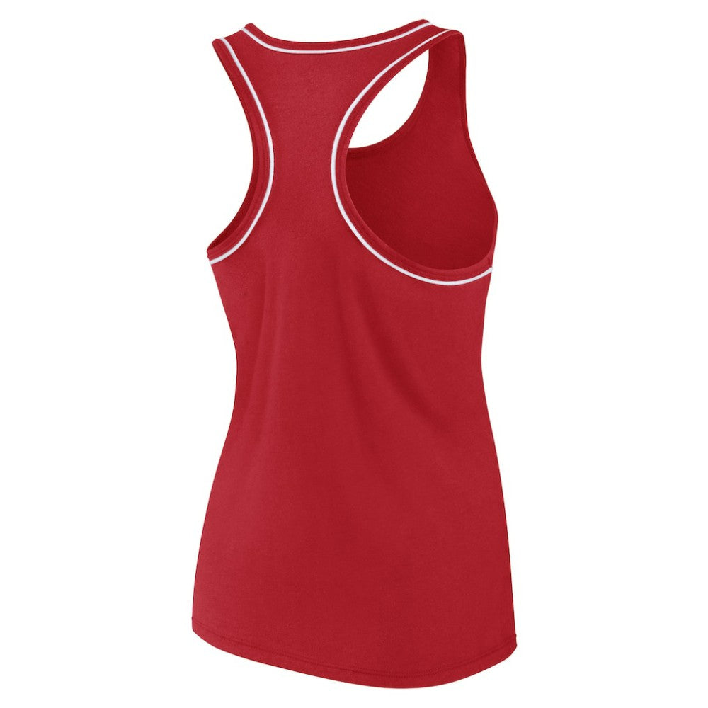 Washington Capitals Fanatics Women's Wordmark Logo Racerback Scoop Neck Tank Top - Red - NHL