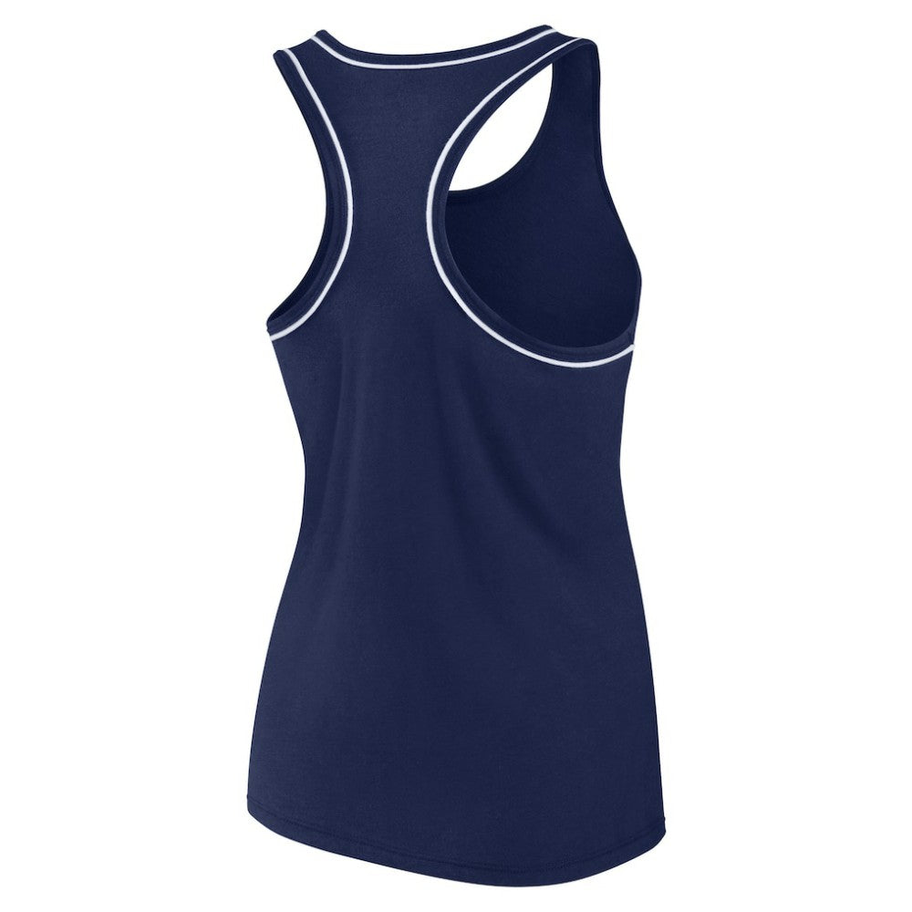 Seattle Kraken Fanatics Women's Wordmark Logo Racerback Scoop Neck Tank Top - Deep Sea Blue - NHL