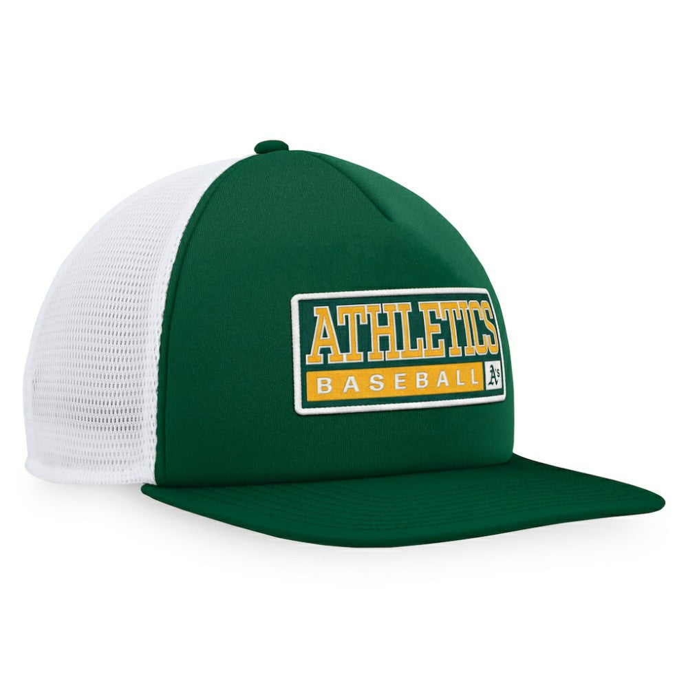 Athletics Majestic Foam Trucker Snapback Hat - MLB