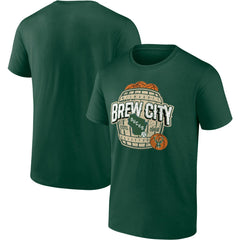 Milwaukee Bucks Brew City Hometown Collection T-Shirt Hunter Green - NBA