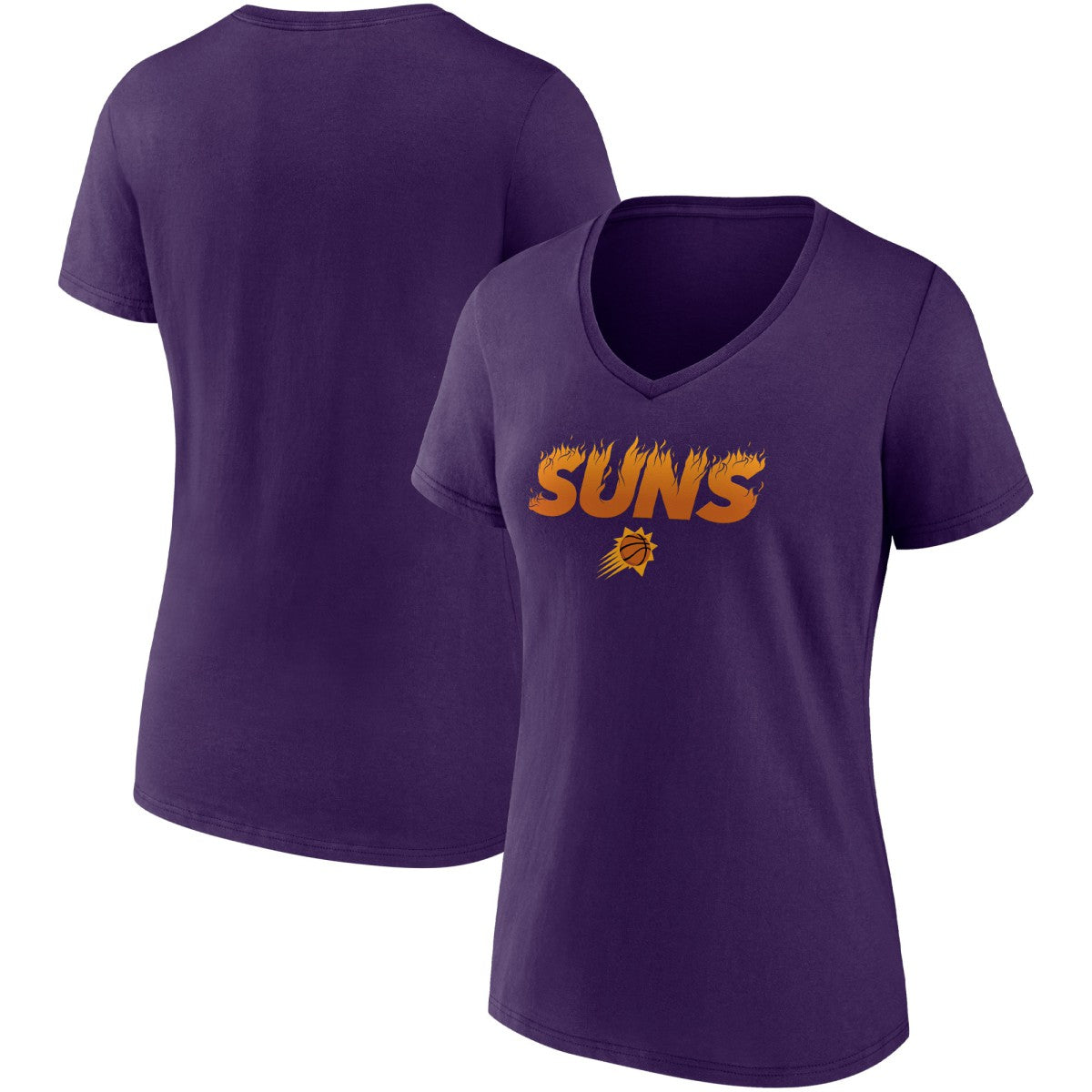 Phoenix Suns Women's Hometown Collection On Fire V-Neck T-Shirt Purple - NBA