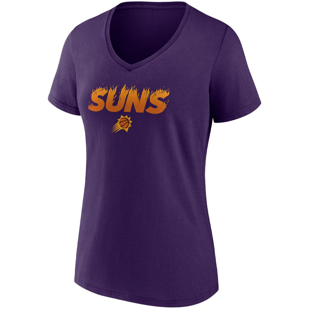 Phoenix Suns Women's Hometown Collection On Fire V-Neck T-Shirt Purple - NBA