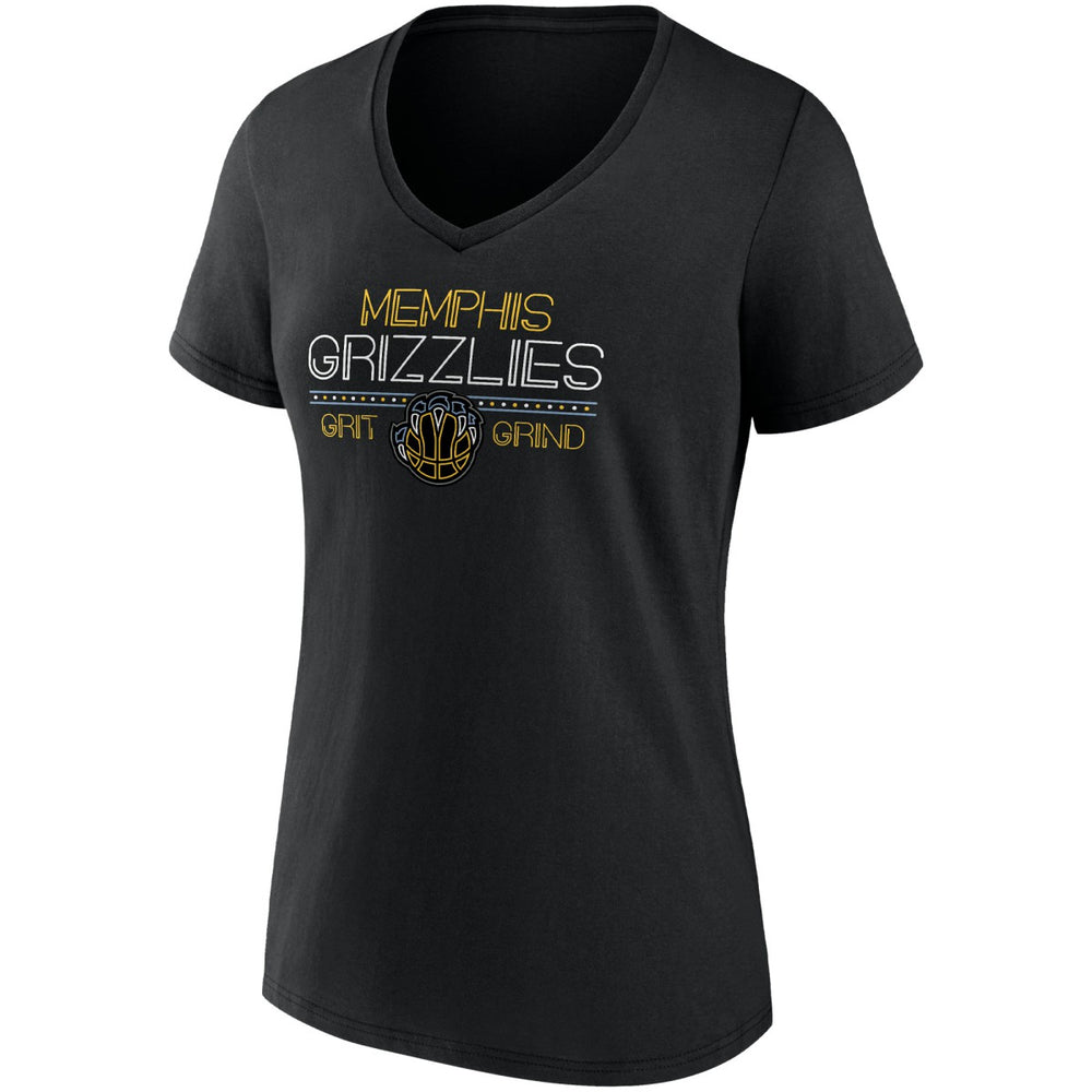 Memphis Grizzlies Women's Hometown Collection Grit Grind V-Neck T-Shirt Black - NBA