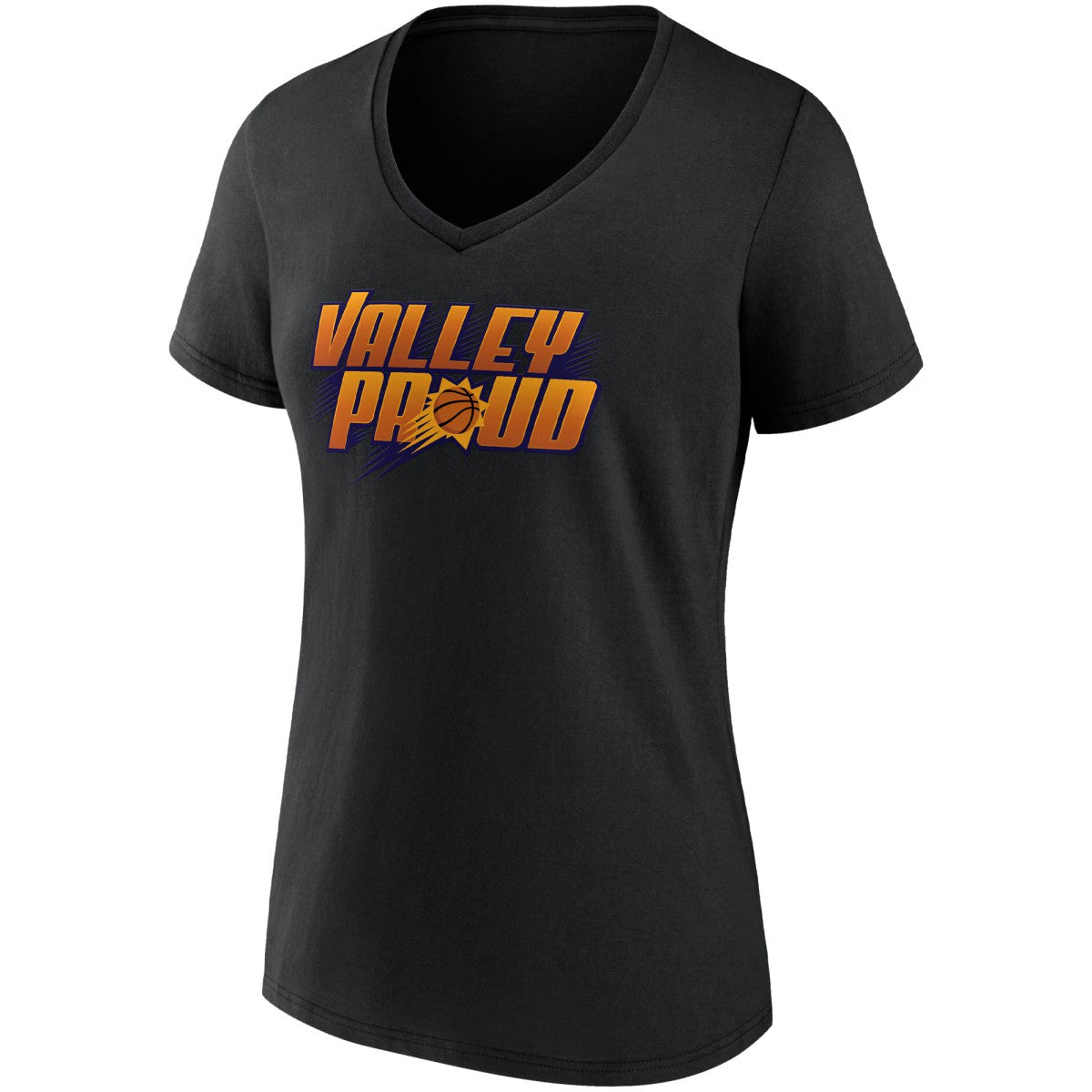 Phoenix Suns Women's Hometown Collection Valley Proud V-Neck T-Shirt Black - NBA