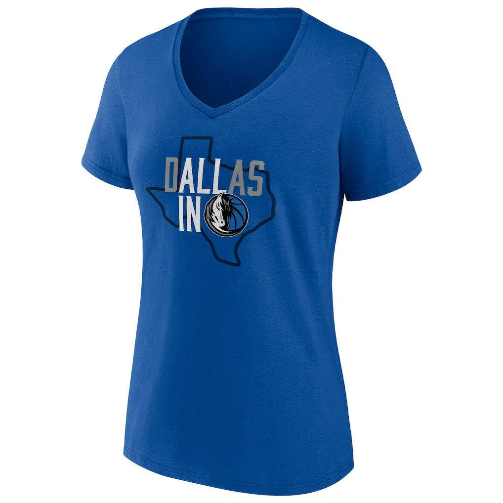 Dallas Mavericks Women's Hometown Collection All In V-Neck T-Shirt Blue - NBA