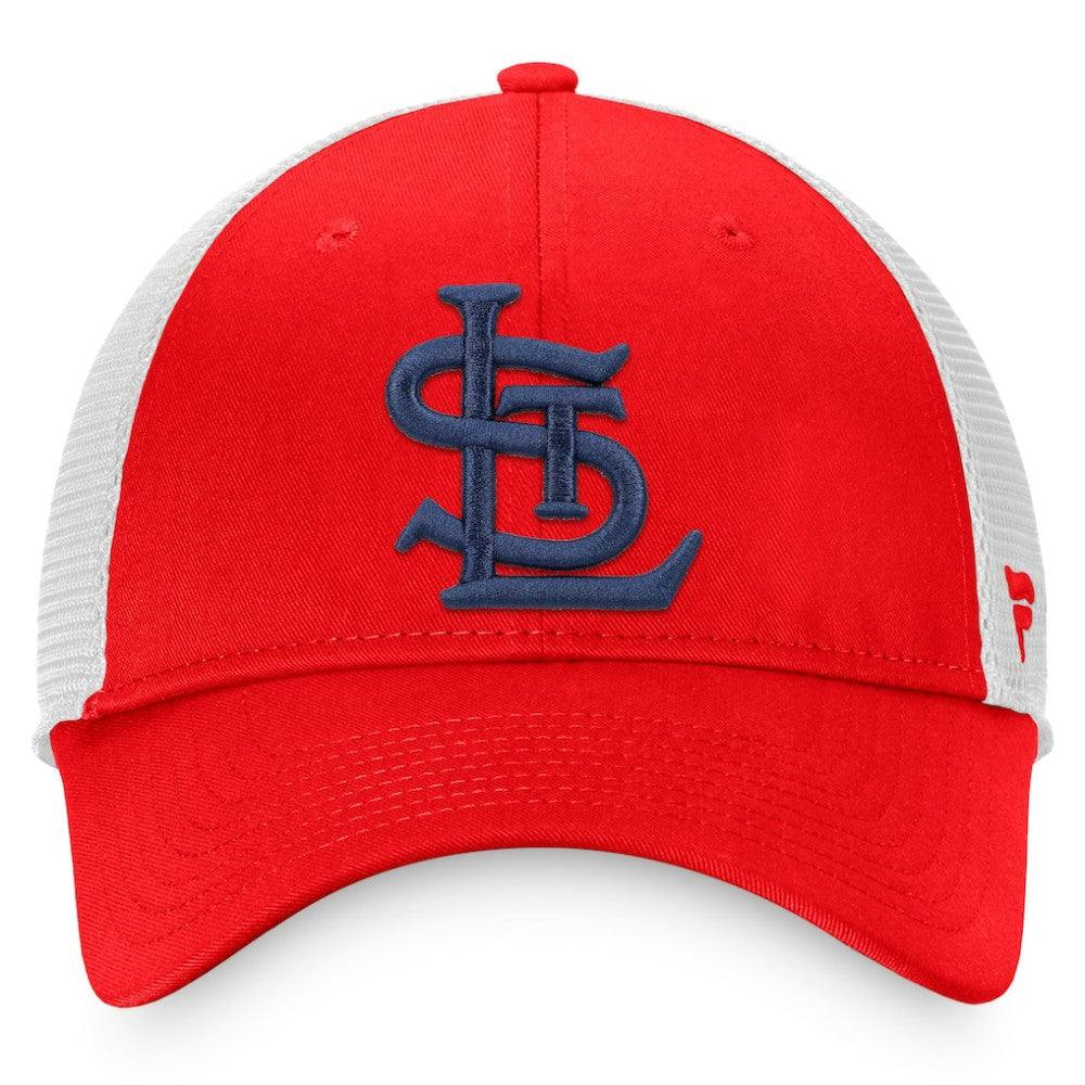 St. Louis Cardinals Fanatics Cooperstown Collection Core Trucker Snapback Hat - MLB