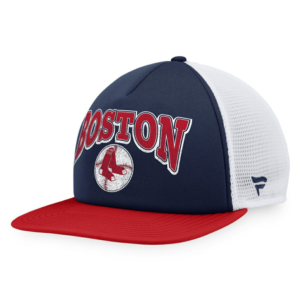 Boston Red Sox Fanatics Heritage Foam Front Trucker Snapback Hat - MLB