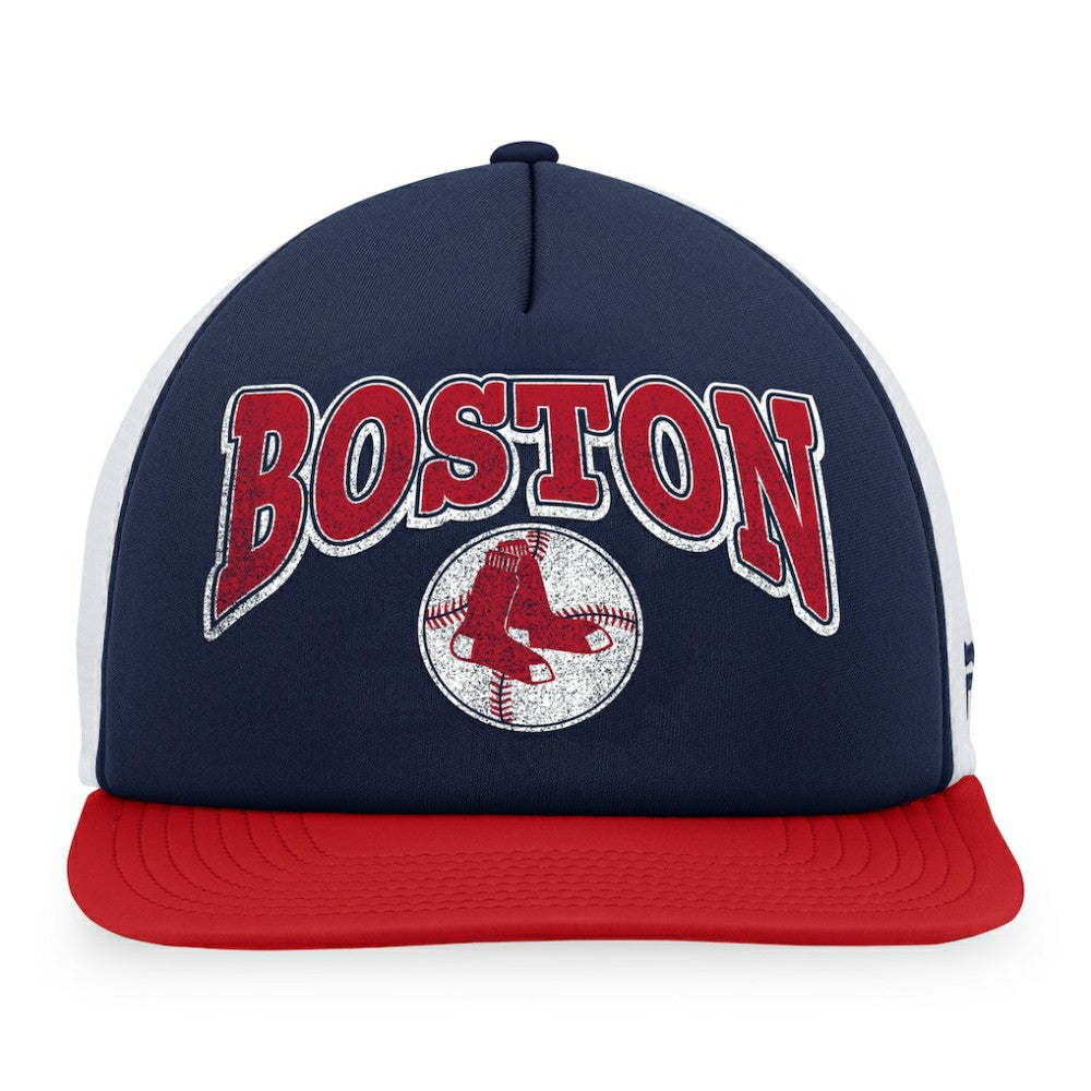 Boston Red Sox Fanatics Heritage Foam Front Trucker Snapback Hat - MLB