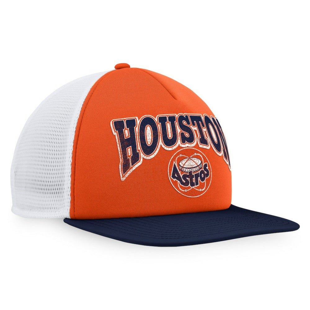 Houston Astros Fanatics Heritage Foam Front Trucker Snapback Hat - MLB