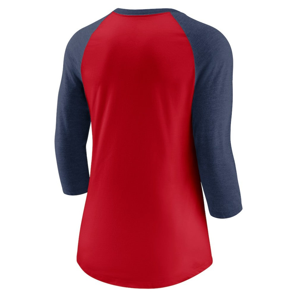 St. Louis Cardinals Nike Women's Next Up Tri-Blend Raglan 3/4-Sleeve T-Shirt - MLB