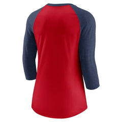 Washington Nationals Nike Women's Next Up Tri-Blend Raglan 3/4-Sleeve T-Shirt - MLB