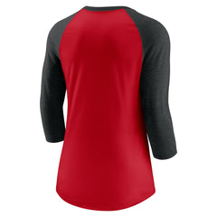Cincinnati Reds Nike Women's Next Up Tri-Blend Raglan 3/4-Sleeve T-Shirt - MLB