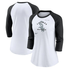 Chicago White Sox Nike Women's Next Up Tri-Blend Raglan 3/4-Sleeve T-Shirt - MLB