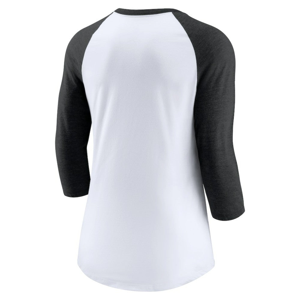Chicago White Sox Nike Women's Next Up Tri-Blend Raglan 3/4-Sleeve T-Shirt - MLB