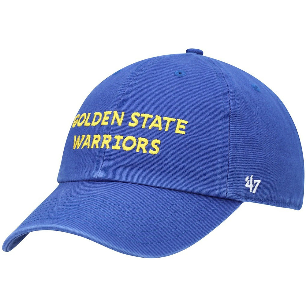 Golden State Warriors '47 Clean Up Wordmark Adjustable Hat Royal - NBA