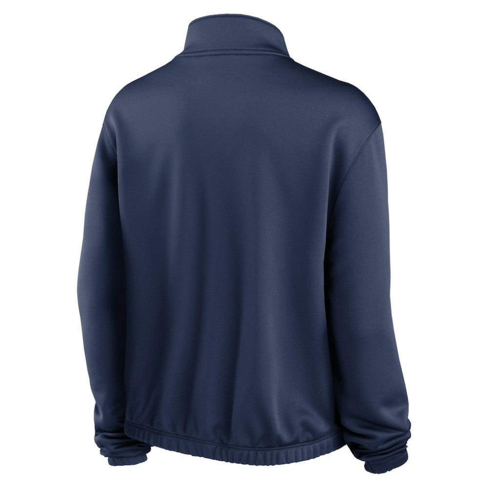Chicago White Sox Nike Women's Rewind Splice Half-Zip Semi-Cropped Bubble Hem Sweatshirt - MLB