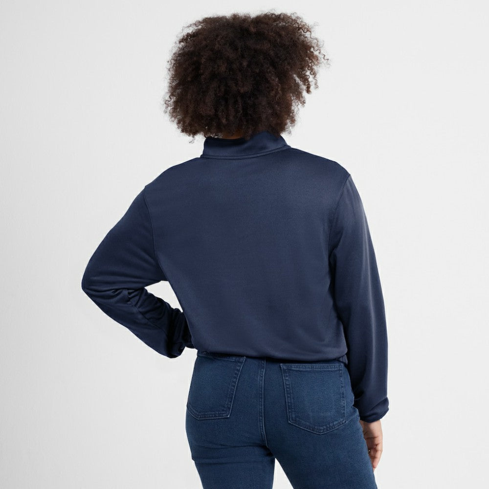 San Diego Padres Nike Women's Rewind Splice Half-Zip Semi-Cropped Bubble Hem Sweatshirt - MLB