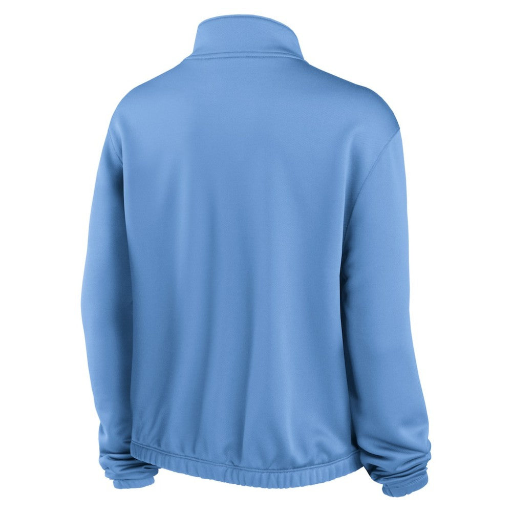 Minnesota Twins Nike Women's Rewind Splice Half-Zip Semi-Cropped Bubble Hem Sweatshirt - MLB