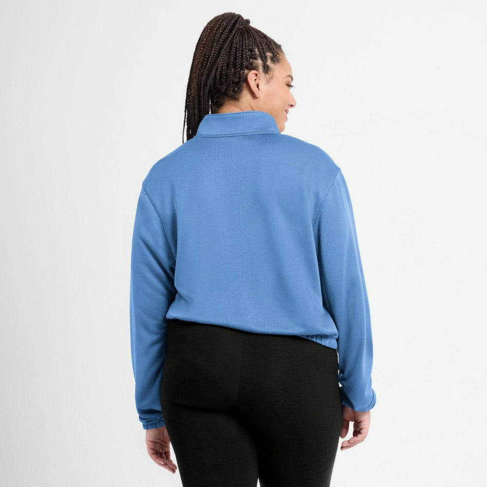 Minnesota Twins Nike Women's Rewind Splice Half-Zip Semi-Cropped Bubble Hem Sweatshirt - MLB
