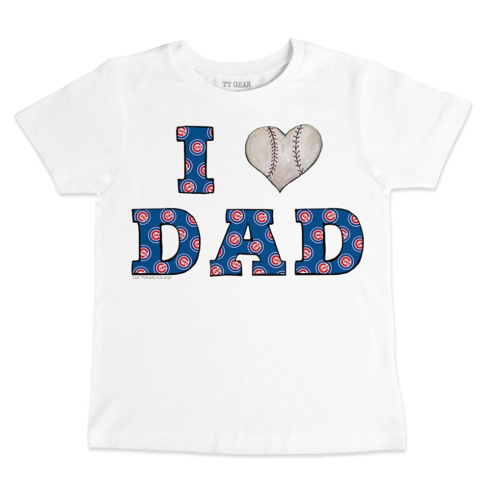 Chicago Cubs Tiny Turnip Youth I Love Dad T-Shirt - MLB