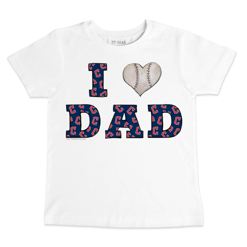 Cleveland Guardians Tiny Turnip Youth I Love Dad T-Shirt - MLB