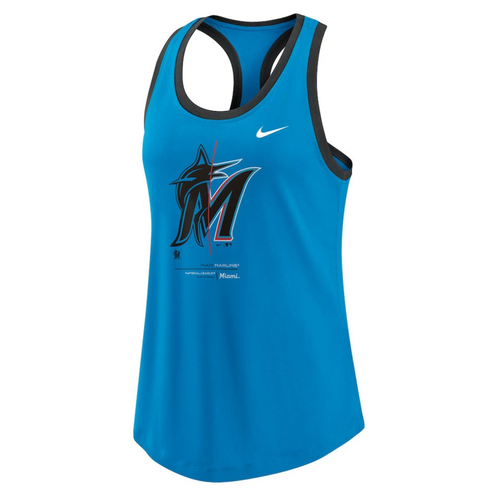 Miami Marlins Nike Women's Tech Tri-Blend Tank Top - MLB