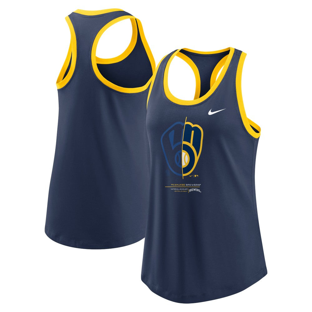 Milwaukee Brewers Nike Women's Tech Tri-Blend Tank Top - MLB
