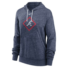Atlanta Braves Nike Women's Diamond Icon Gym Vintage Lightweight Hooded Top - MLB