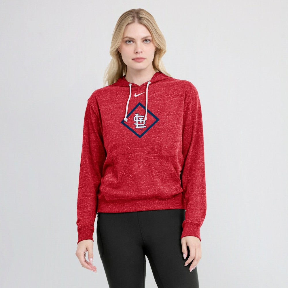 St. Louis Cardinals Nike Women's Diamond Icon Gym Vintage Lightweight Hooded Top - MLB