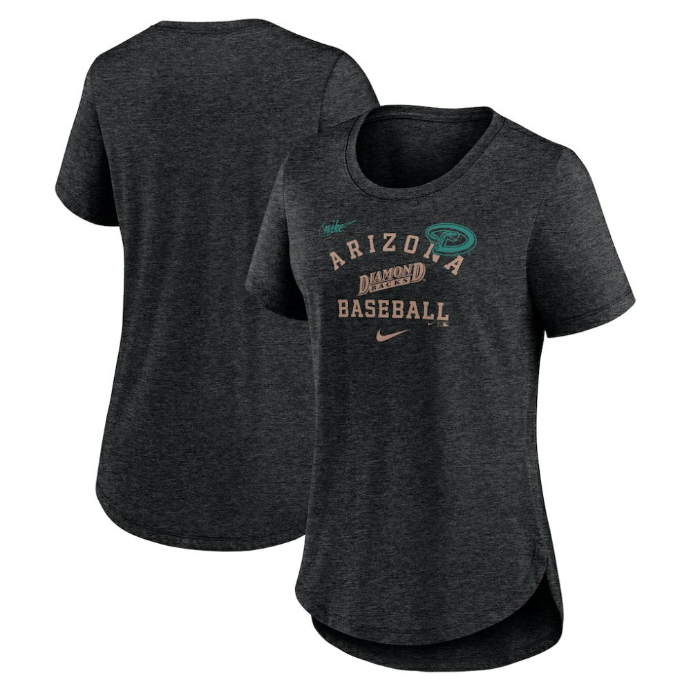 Arizona Diamondbacks Nike Women's Rewind Arch Mix Tri-Blend T-Shirt - MLB