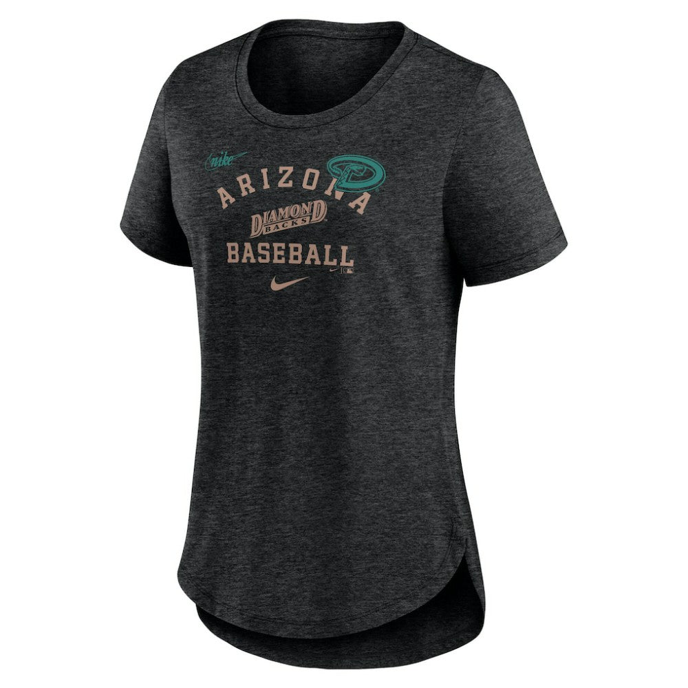 Arizona Diamondbacks Nike Women's Rewind Arch Mix Tri-Blend T-Shirt - MLB