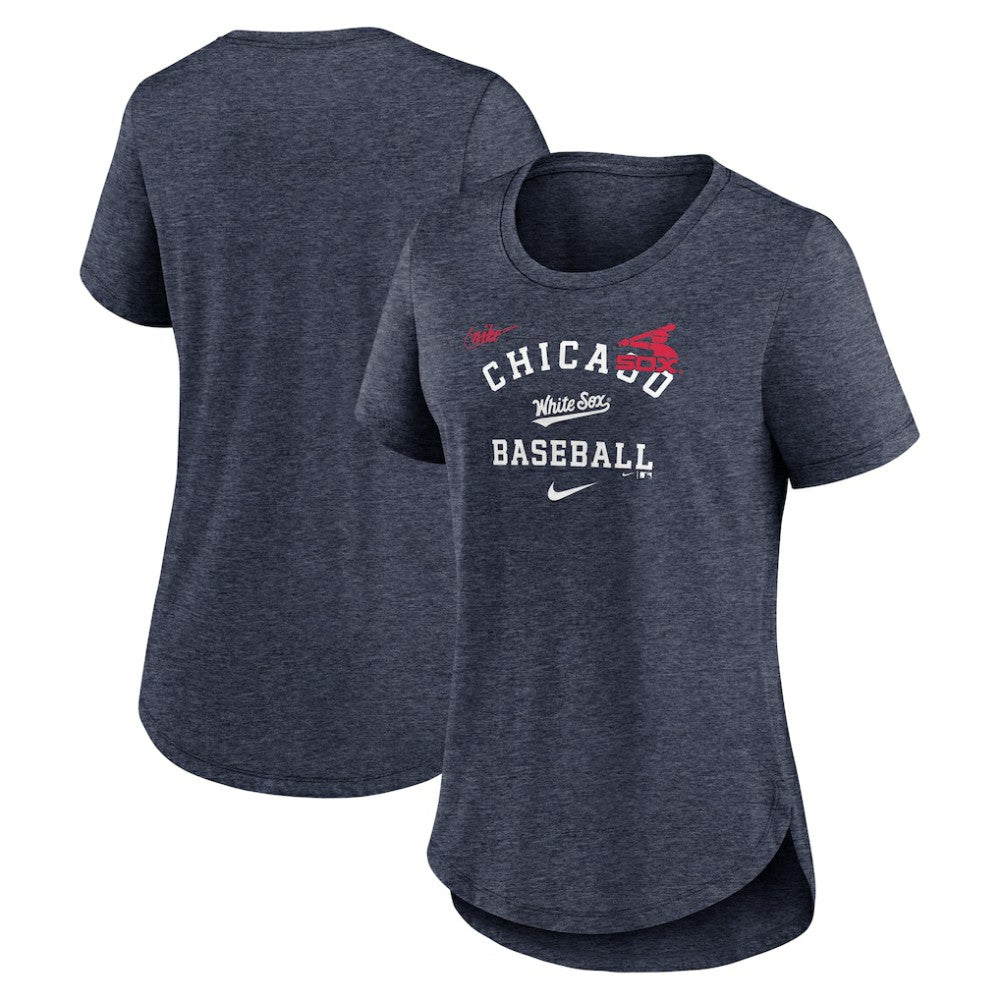 Chicago White Sox Nike Women's Rewind Arch Mix Tri-Blend T-Shirt - MLB
