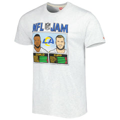 Aaron Donald & Cooper Kupp Los Angeles Rams Homage Unisex NFL Jam Tri-Blend T-Shirt Ash | NFL