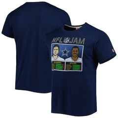 Troy Aikman & Michael Irvin Dallas Cowboys Homage Unisex NFL Jam Retired Tri-Blend T-Shirt Heather Navy | NFL