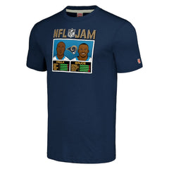 Isaac Bruce & Marshall Faulk Los Angeles Rams Homage Unisex NFL Jam Retired Tri-Blend T-Shirt Navy | NFL