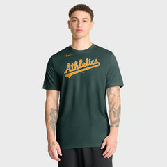 Athletics Nike New Legend Wordmark Dri-FIT T-Shirt - MLB