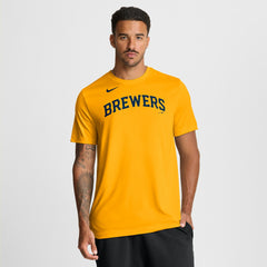 Milwaukee Brewers Nike New Legend Wordmark Dri-FIT T-Shirt - MLB