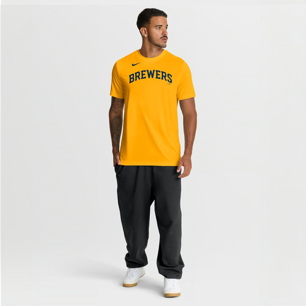 Milwaukee Brewers Nike New Legend Wordmark Dri-FIT T-Shirt - MLB