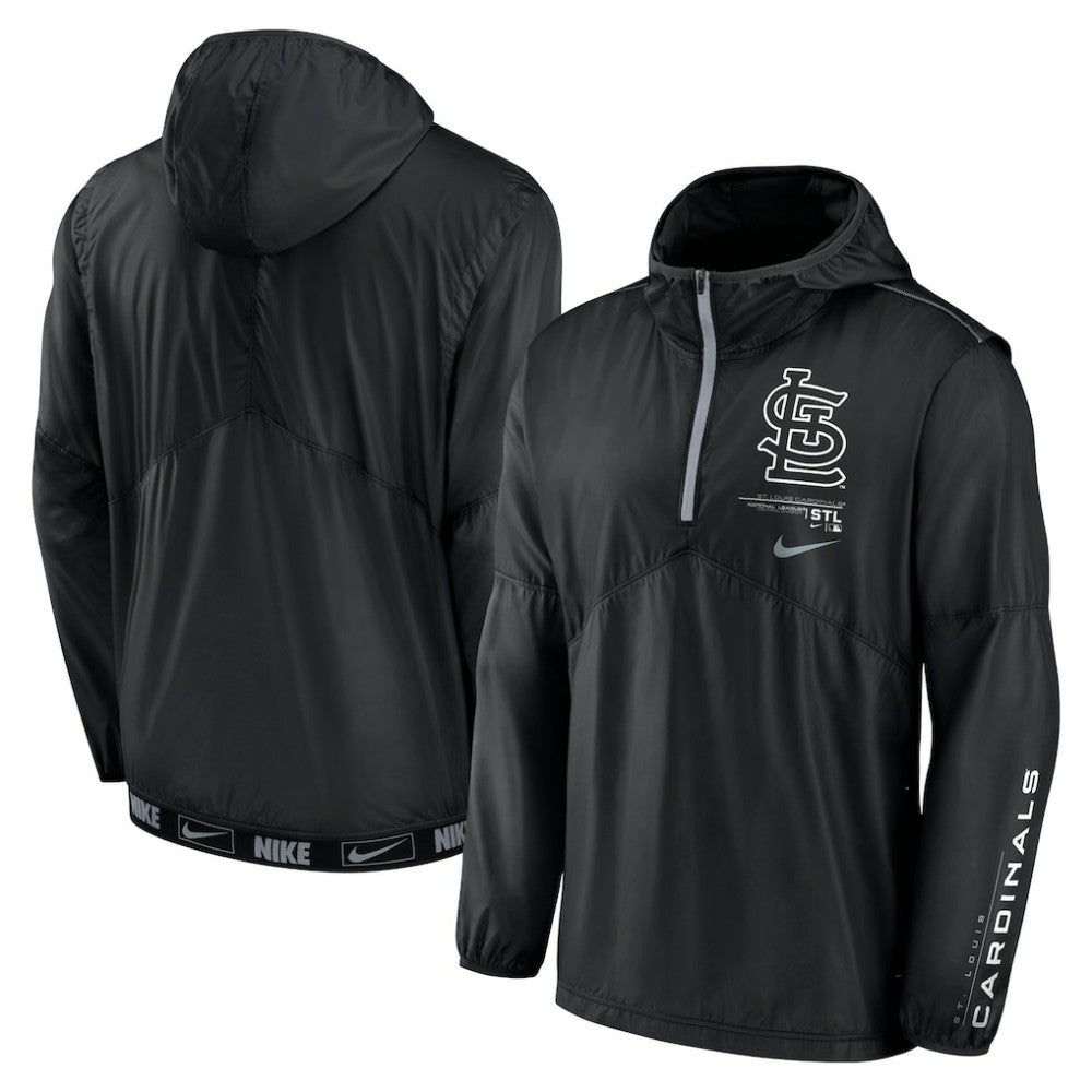 St. Louis Cardinals Nike Authentic Night Game Performance Half-Zip Windbreaker - MLB