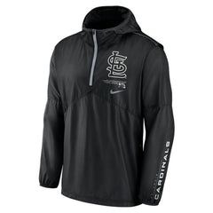 St. Louis Cardinals Nike Authentic Night Game Performance Half-Zip Windbreaker - MLB
