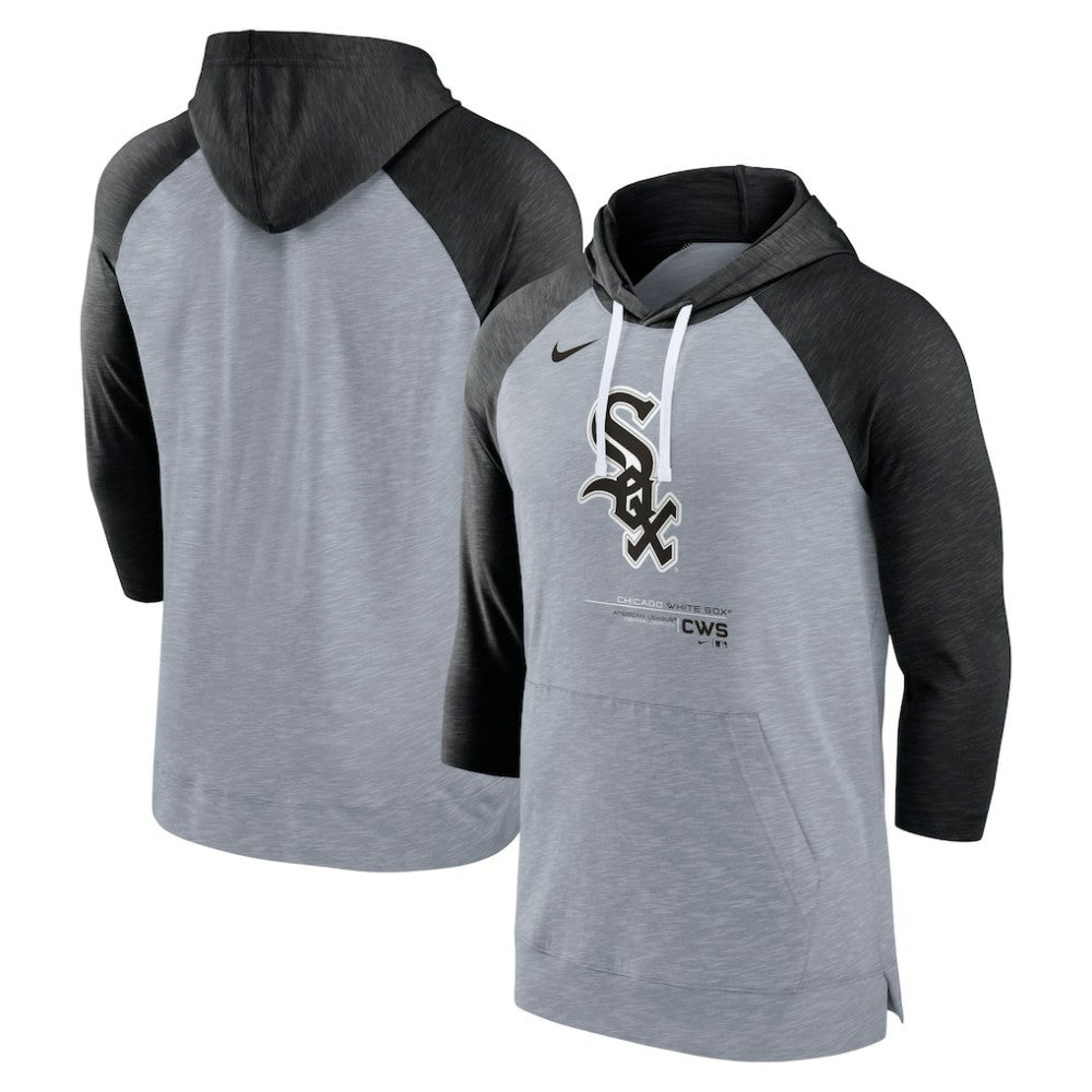 Chicago White Sox Nike Baseball Raglan 3/4-Sleeve Pullover Hoodie - MLB